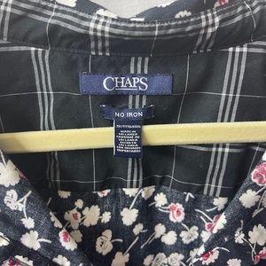 BLACK FLORAL CHAPS BLOUSE